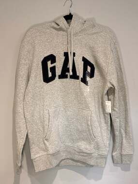 Adult GAP Gray Hoodie with Logo, Medium
